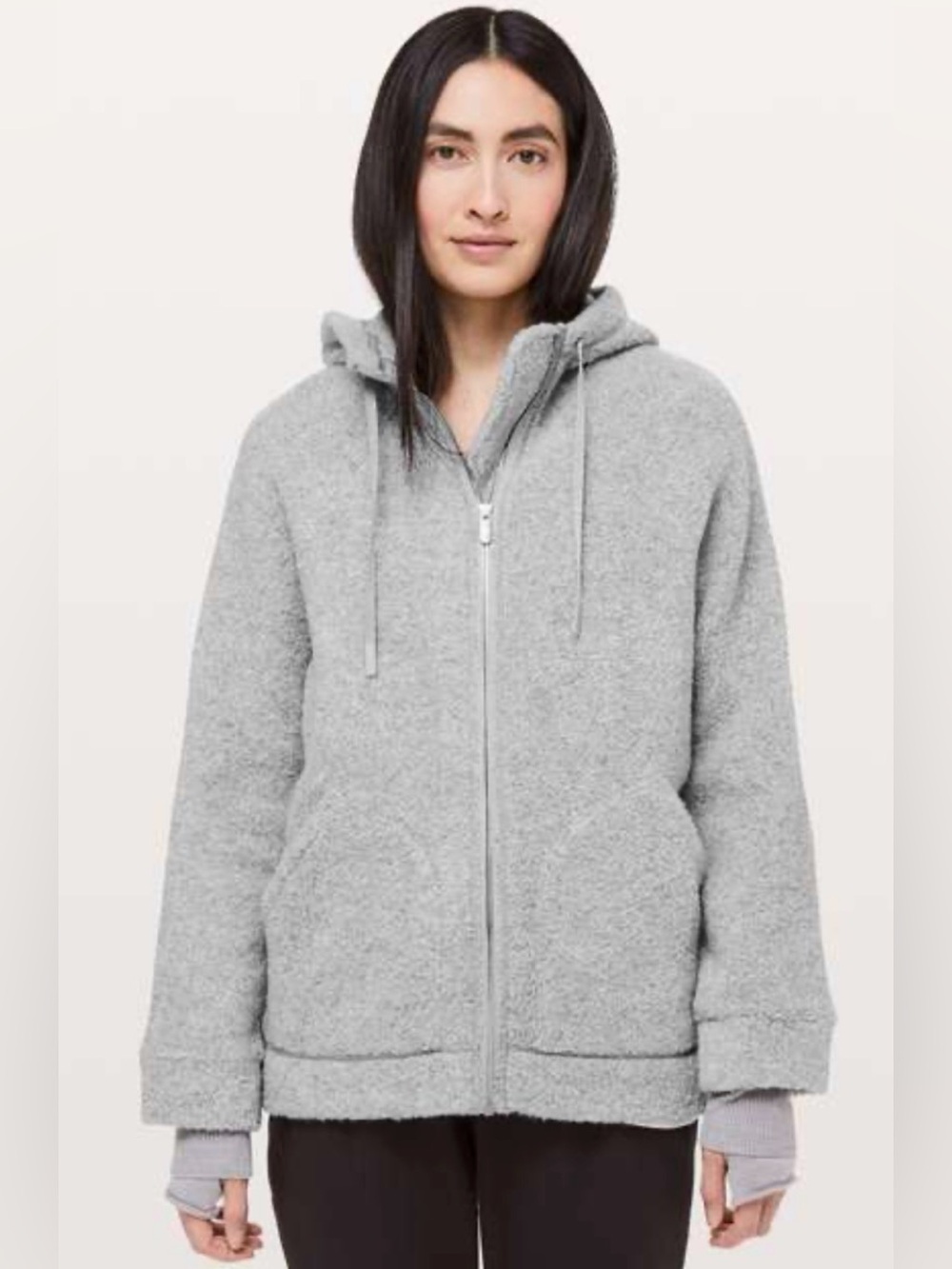 lululemon athletica Women's Light Gray Shepra Wool Blend Jacket in size 2
